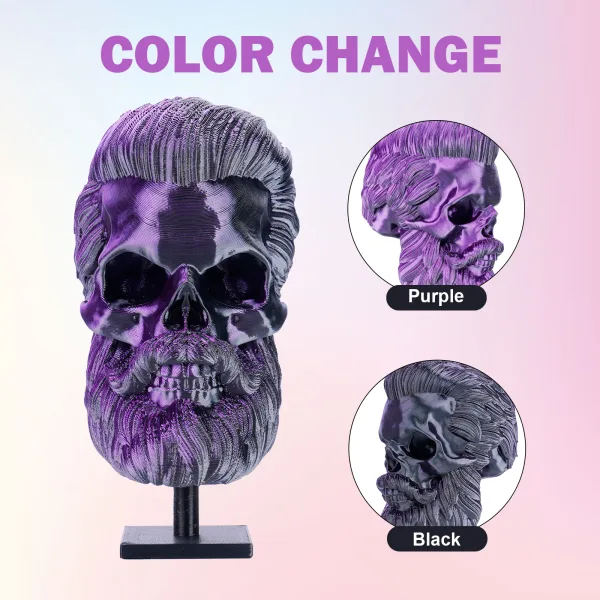 ERYONE Dual Color - Black & Purple Silk PLA Filament – 1.75mm, 1kg - Image 2