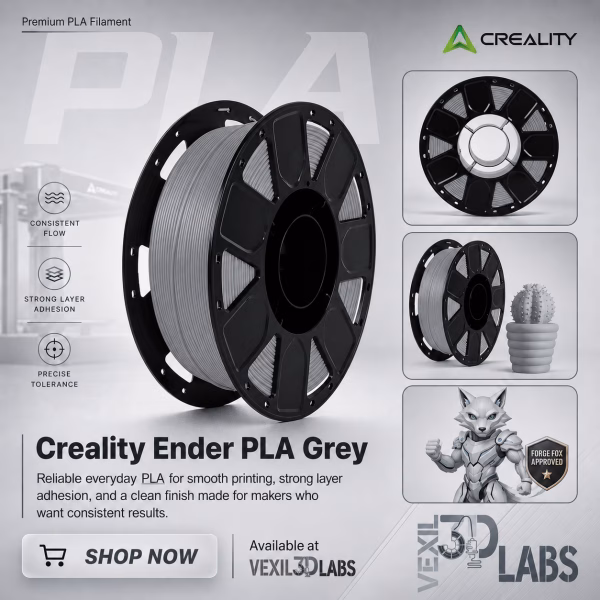Creality Ender Grey PLA 3D Printer Filament 1kg – 1.75mm