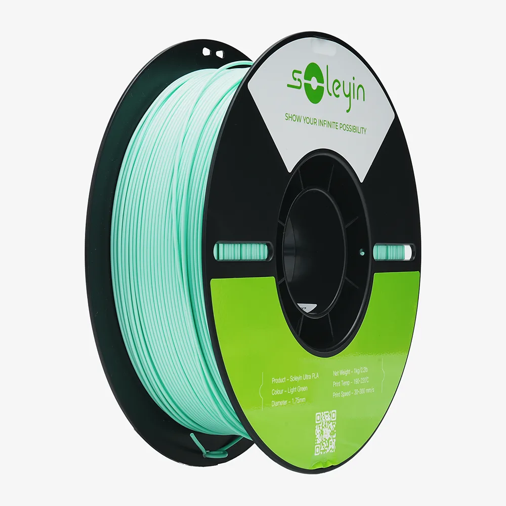 Soleyin Ultra PLA Light Green – 1.75mm | 1KG Spool | Up to 300mm/s