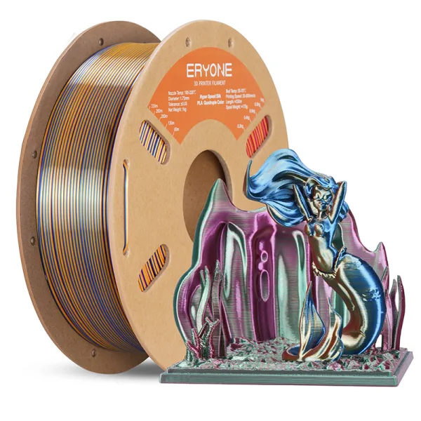 Hyper Speed Silk PLA Quad Color – Green/Violet/Pink/Indigo | 1.75mm | 1Kg Roll - Aurora Dream