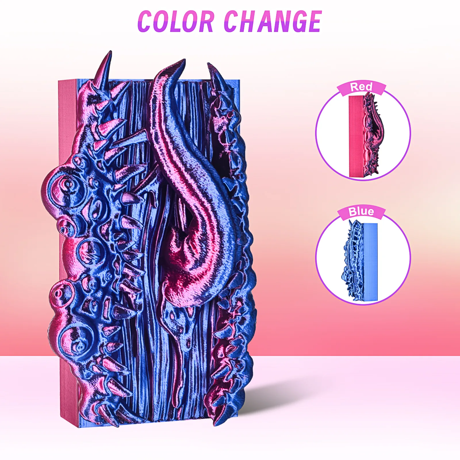 High Speed Dual Color Silk PLA – Blue & Red | 1.75mm, 1kg - Image 4