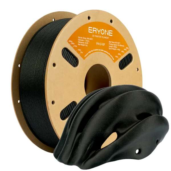 Nylon PA12 Glass Fiber (GF) 3D Printer Filament – 1.75mm, 1kg Spool