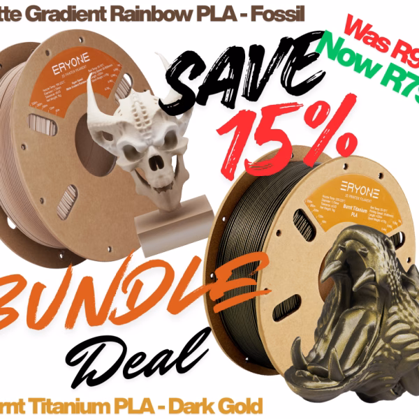 Matte Gradient Fossil PLA + Burnt Titanium Dark Gold PLA Bundle | Limited Edition