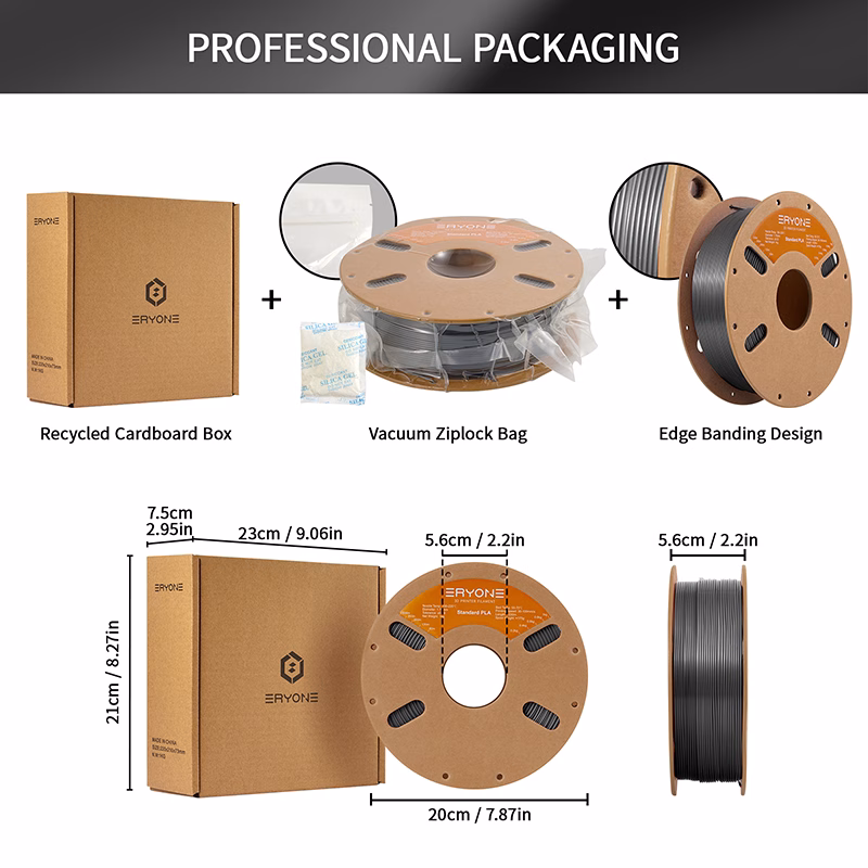 ERYONE Standard PLA Filament – Grey 1.75mm 1kg - Image 5