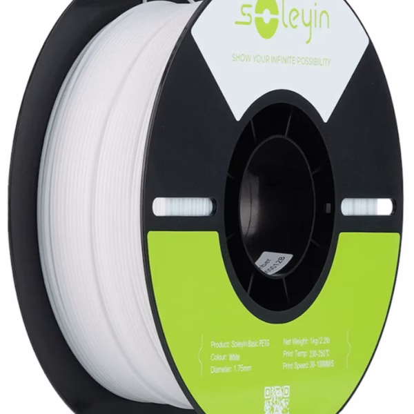 Soleyin Basic PETG White 3D Printer Filament 1kg – 1.75mm
