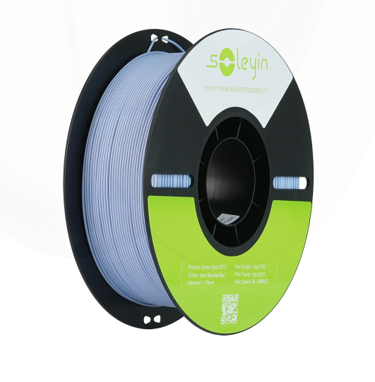 Soleyin Basic PETG Snow Mountain Blue 3D Printer Filament 1kg – 1.75mm