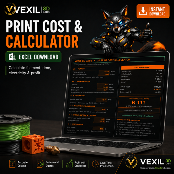 vexil 3d labs print cost calculator – excel download 01