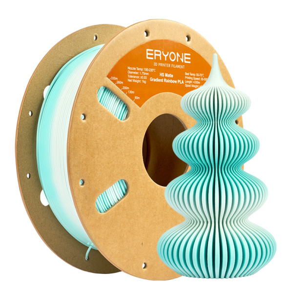 ERYONE Hyper Speed Matte Gradient Rainbow PLA Snowfield 3D Printer Filament 1kg – 1.75mm