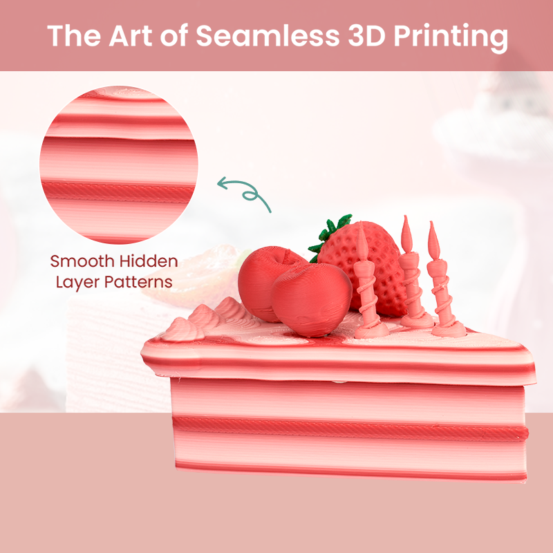 ERYONE Hyper Speed Matte Gradient Rainbow PLA Red Velvet 3D Printer Filament 1kg – 1.75mm - Image 4