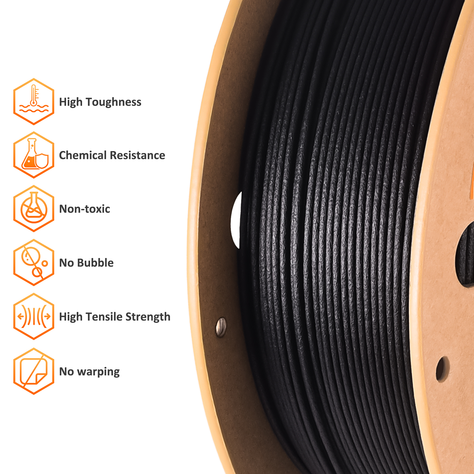 ERYONE Nylon CF (PA12-CF) Black 3D Printer Filament 800g – 1.75mm - Image 5