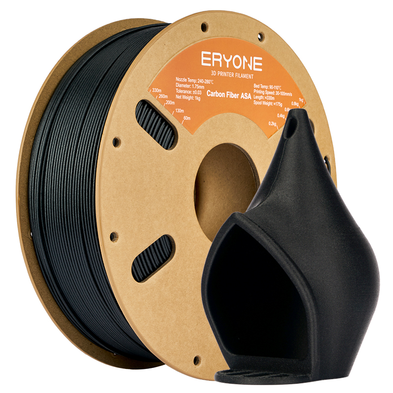 ERYONE ASA-CF Black 3D Printer Filament 1kg – 1.75mm