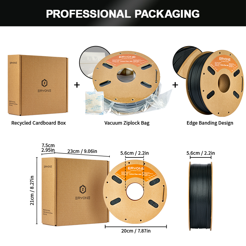 ERYONE ASA-CF Black 3D Printer Filament 1kg – 1.75mm - Image 6